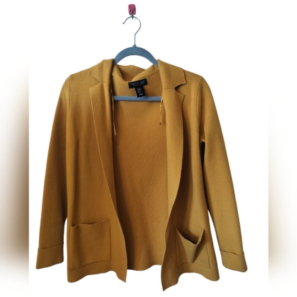 Rachel Zoe Yellow Sweater with Pockets XS Autumn Colored Sweater